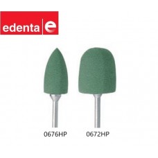 Edenta Exa Technique Acrylic Polisher - Coarse Green - Mounted - 6 Pack